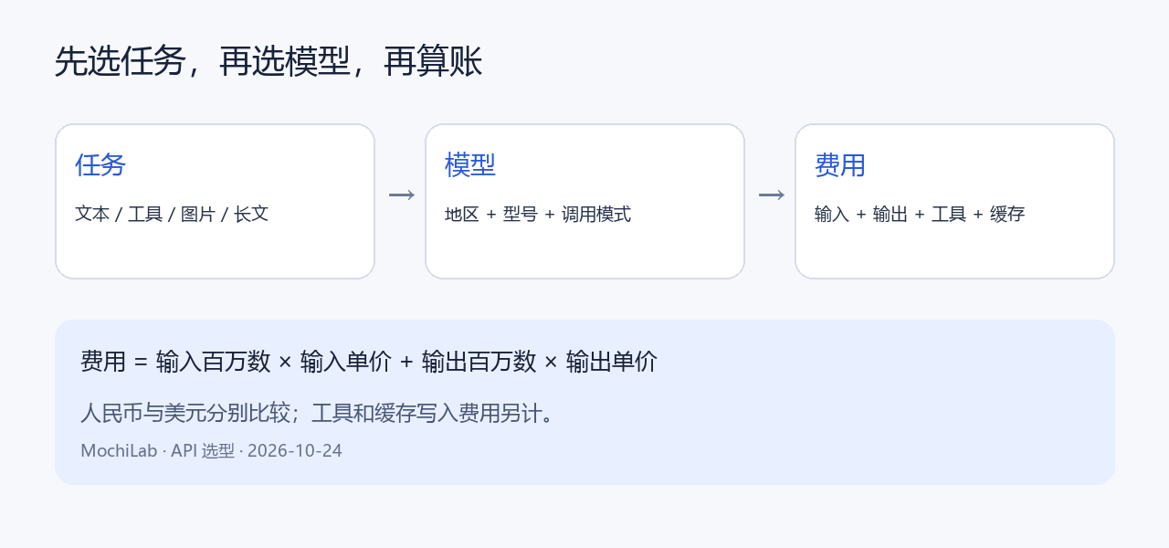 API 选型与费用公式